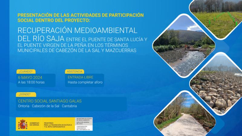 La Confederación Hidrográfica del Cantábrico presenta las actividades de participación social dentro del proyecto de recuperación medioambiental del río Saja